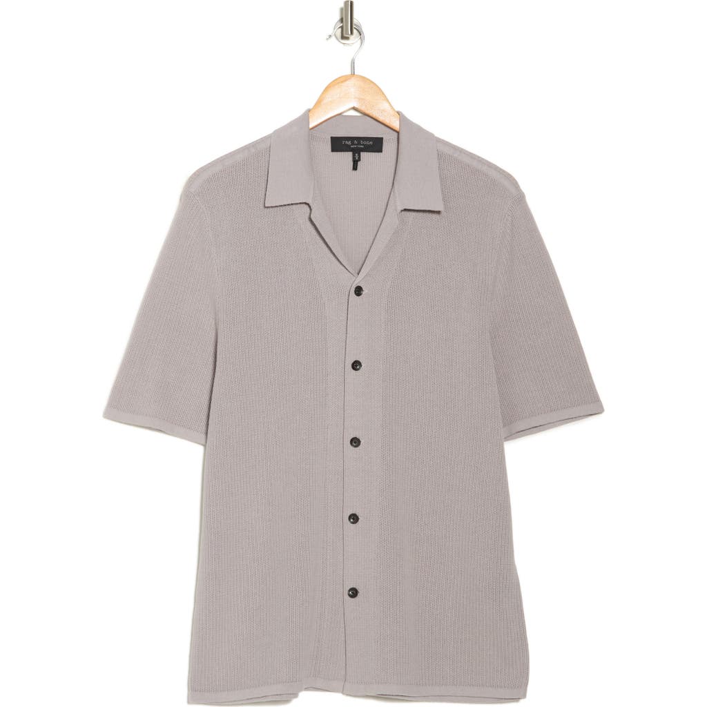 Rag & Bone Lewis Cotton Knit Camp Shirt