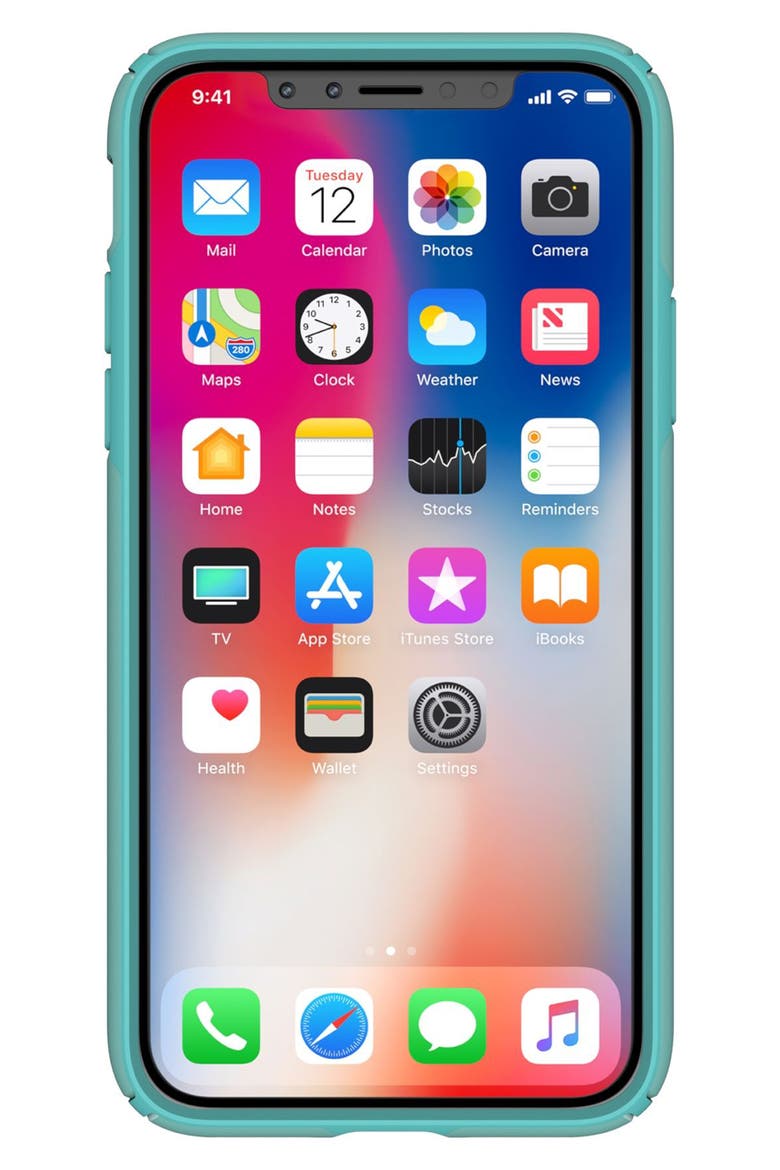 iPhone X & Xs Case, Alternate, color, PEPPERMINT GREEN / TEAL