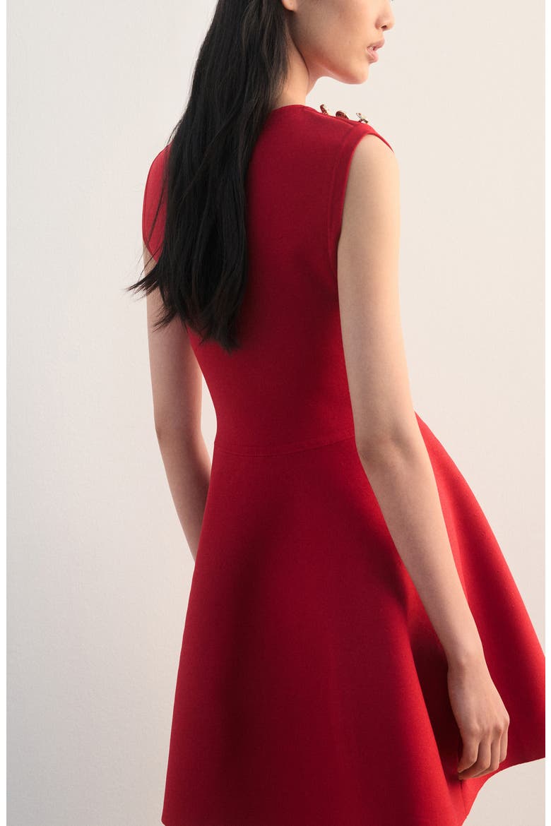 Sleeveless Sweater Minidress, Alternate, color, RED