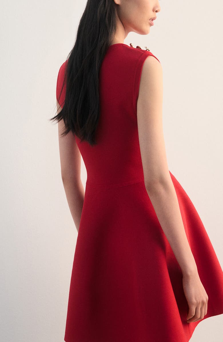 MANGO Sleeveless Sweater Minidress, Alternate, color, Red