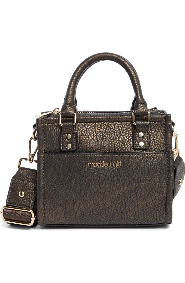 Madden Girl Pebbled Mini Tote Bag, Main, color,