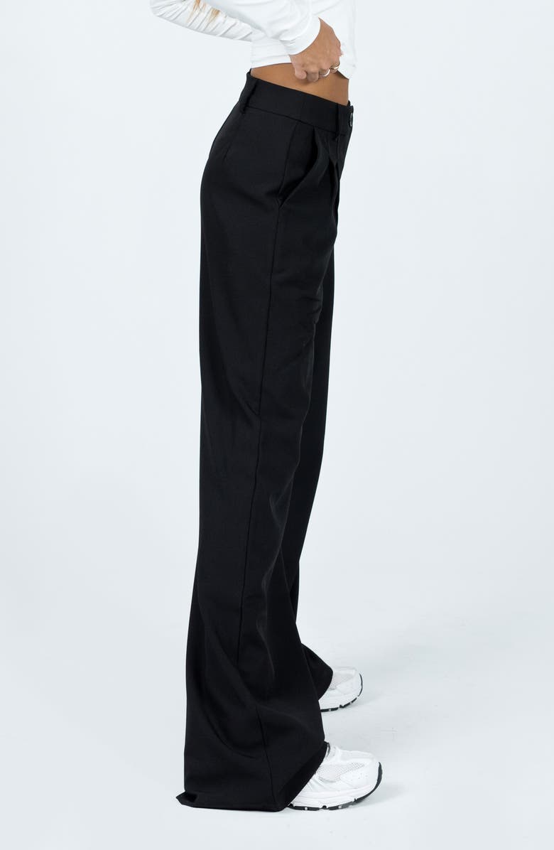 Princess Polly Archer Wide Leg Pants, Alternate, color, Black