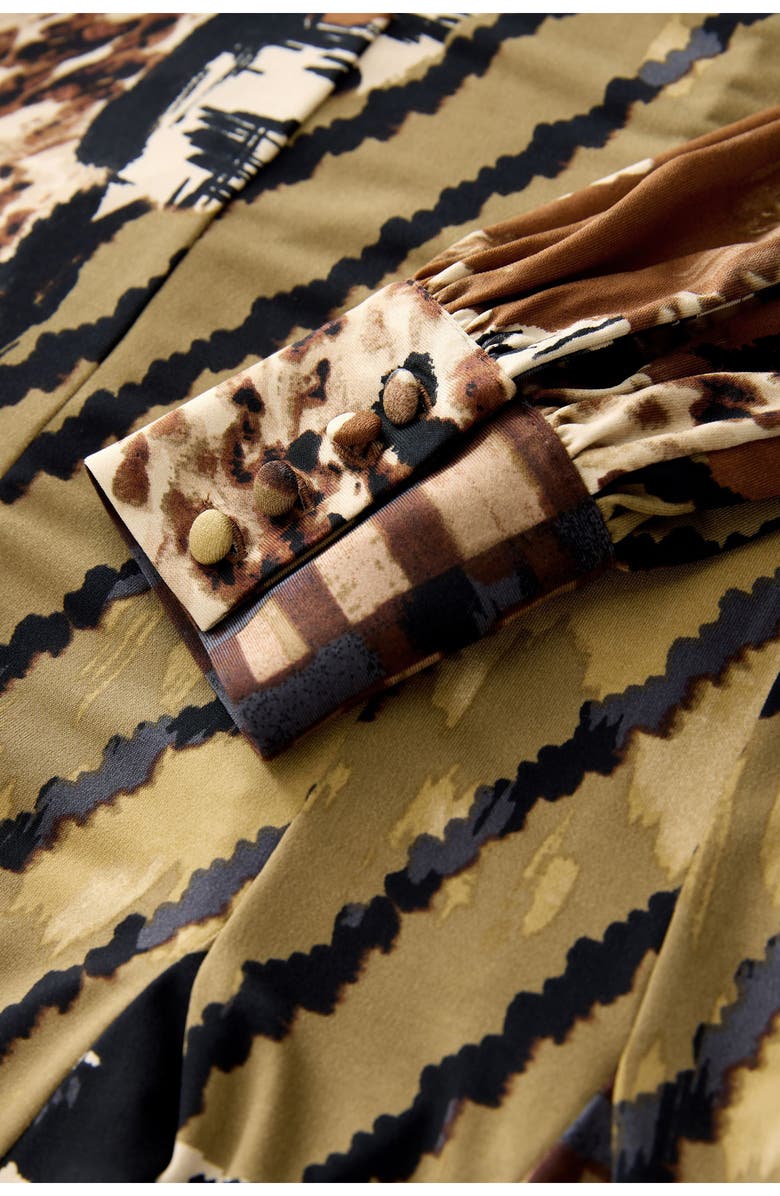 NEXT Mix Print Long Sleeve Minidress, Alternate, color,