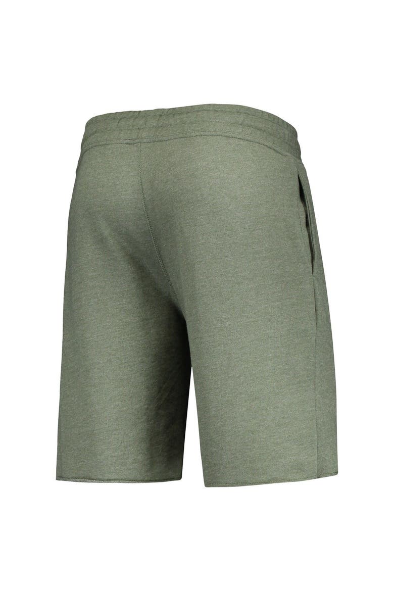 Men's Concepts Sport Heathered Olive Oakland Athletics Mainstream Tri-Blend Shorts, Alternate, color, Green