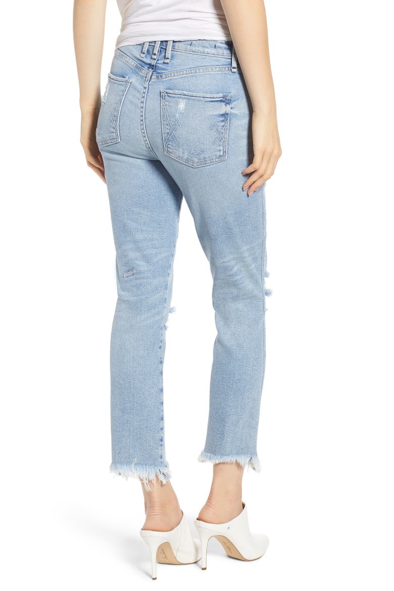 Valetta High Waist Crop Straight Leg Jeans, Alternate, color, ELSA