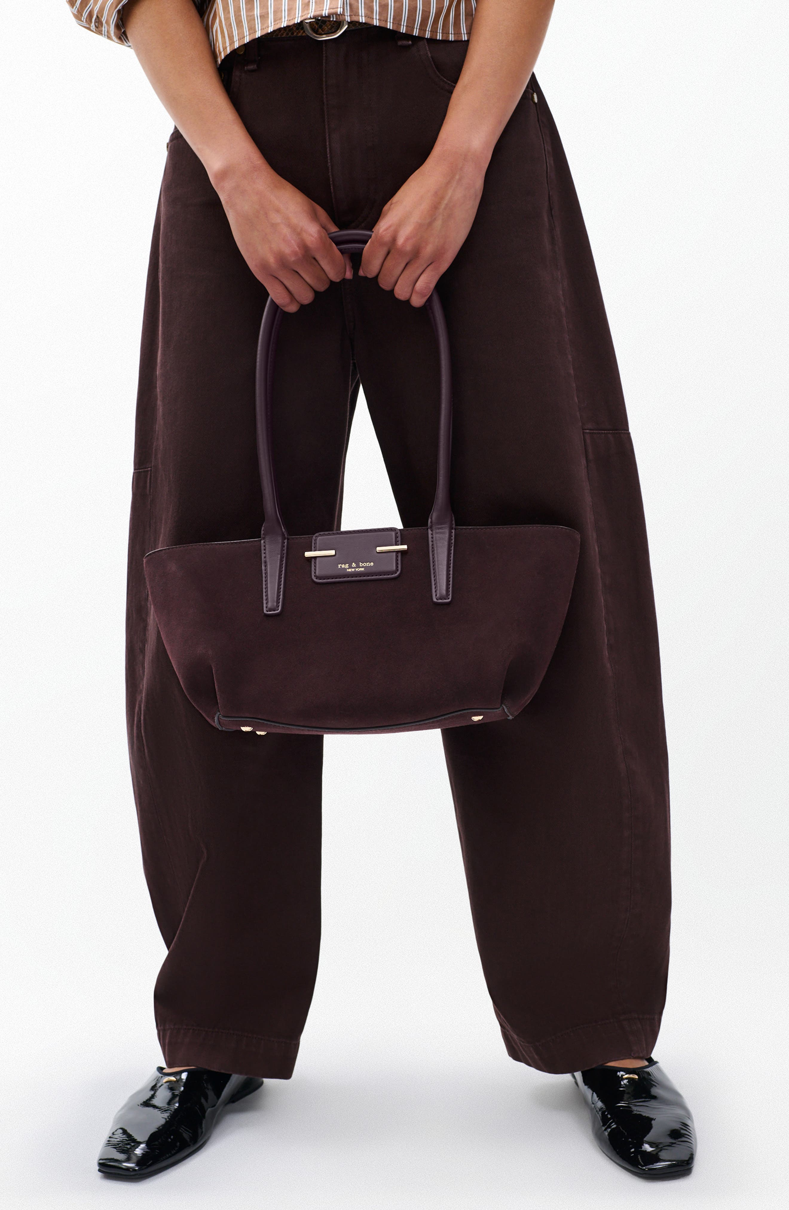 Realm Genuine Calf Hair Satchel, Alternate, color, BLACKBERRY CALF HAIR