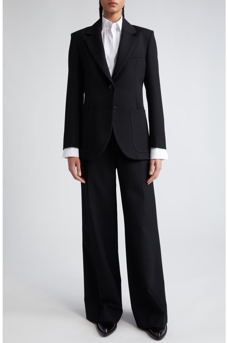Patch Pocket Twill Blazer, Alternate, color, BLACK