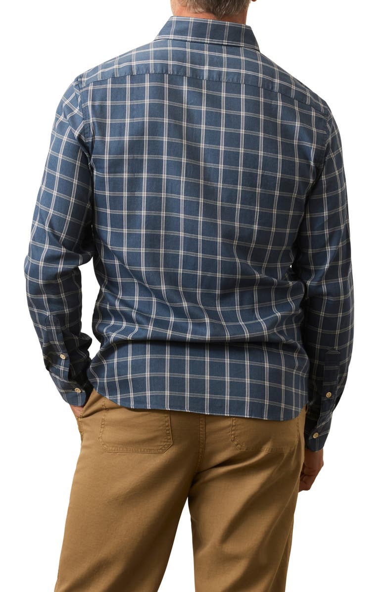 Faherty Movement Monterrey Plaid Button-Up Shirt, Alternate, color, Midnight Cloud Plaid