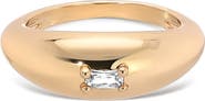 Ettika Baguette Cubic Zirconia Oval Dome Ring