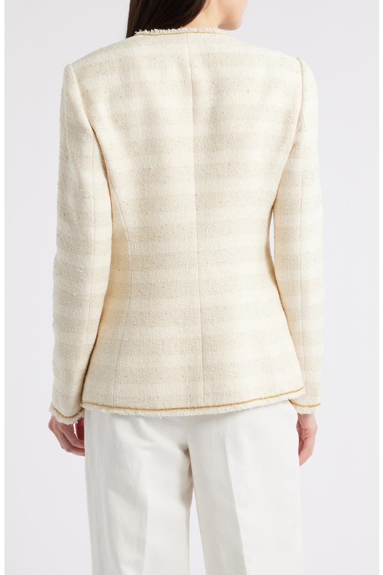 Hesper Metallic Trim Tweed Jacket, Alternate, color, BEIGE