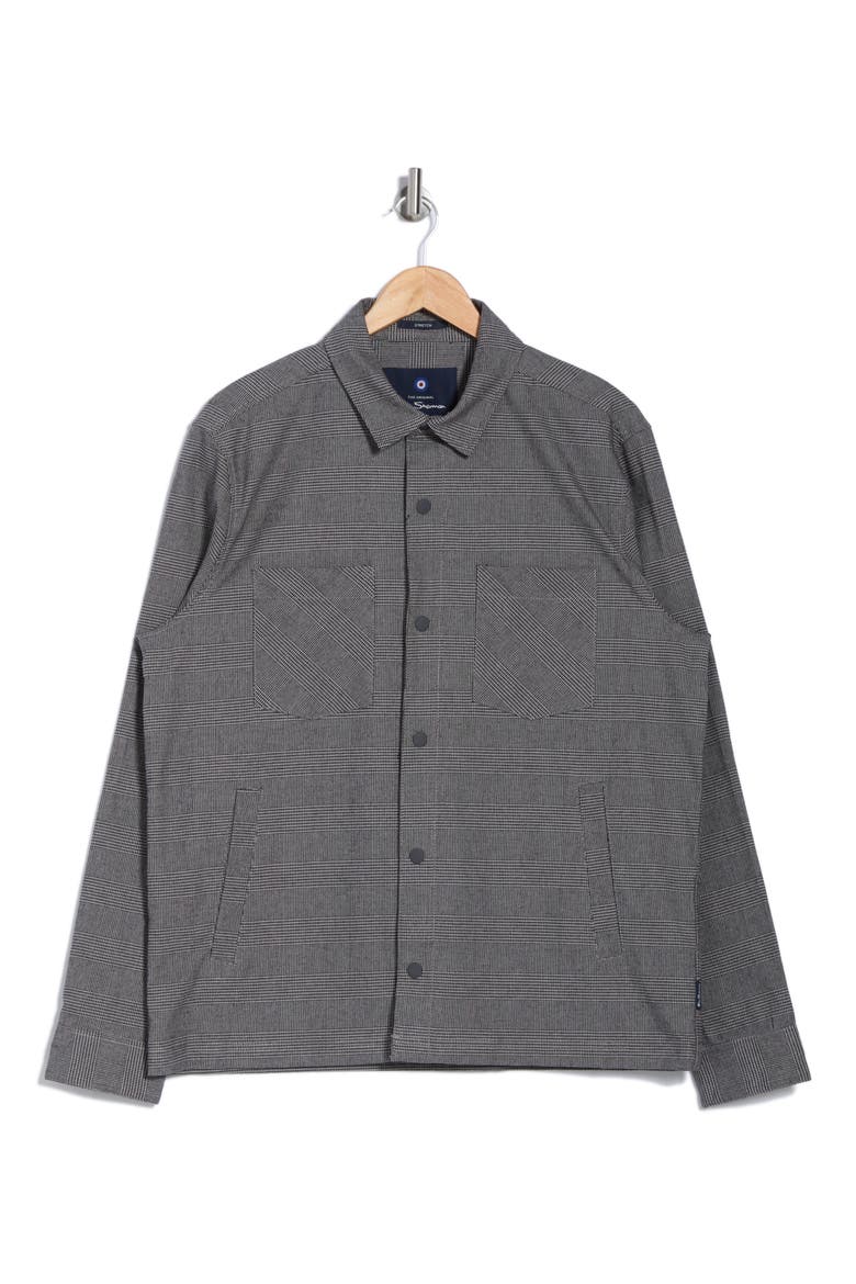 Glen Plaid Shacket, Alternate, color, CHARCOAL