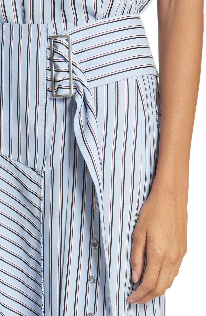 Tibi Stripe Midi Skirt, Alternate, color, 