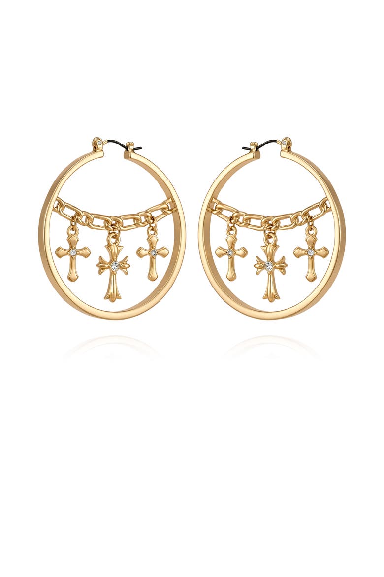 Hoop Earrings, Alternate, color, Gold