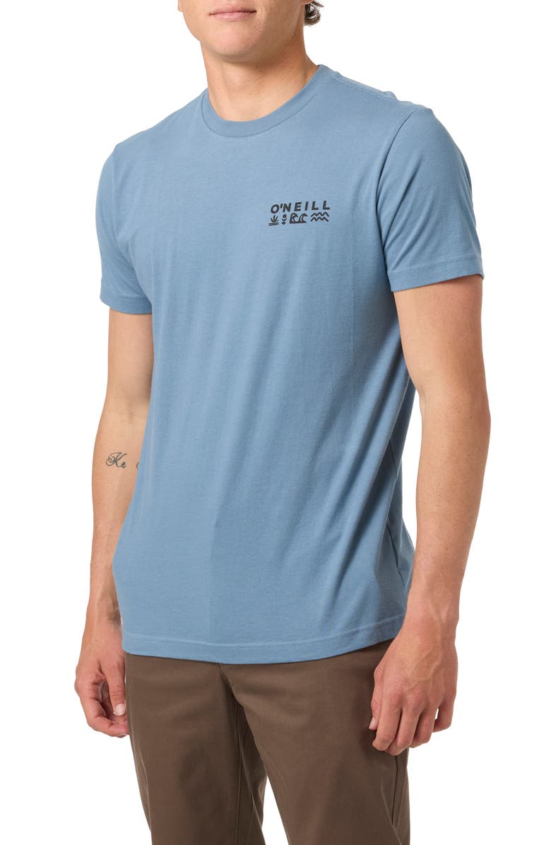 O'Neill Glyphs Graphic T-Shirt, Alternate, color, Blue Mirage