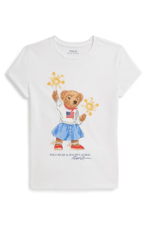 Kids' Patriotic Polo Bear Cotton Graphic T-Shirt (Big Kid)