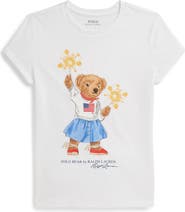 Polo Ralph Lauren Kids' Patriotic Polo Bear Cotton Graphic T-Shirt