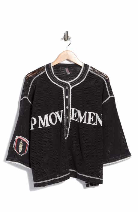 FP Movement Camp Out Embroidered Open Stitch Top