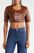 FRAME The Cropped Leather Jacket