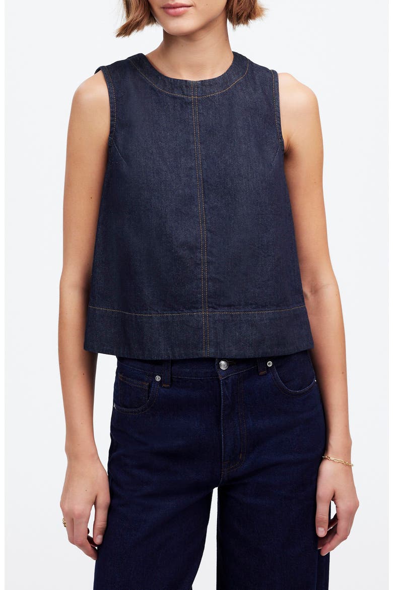 Boxy Denim Shell, Main, color, ESSEX WASH