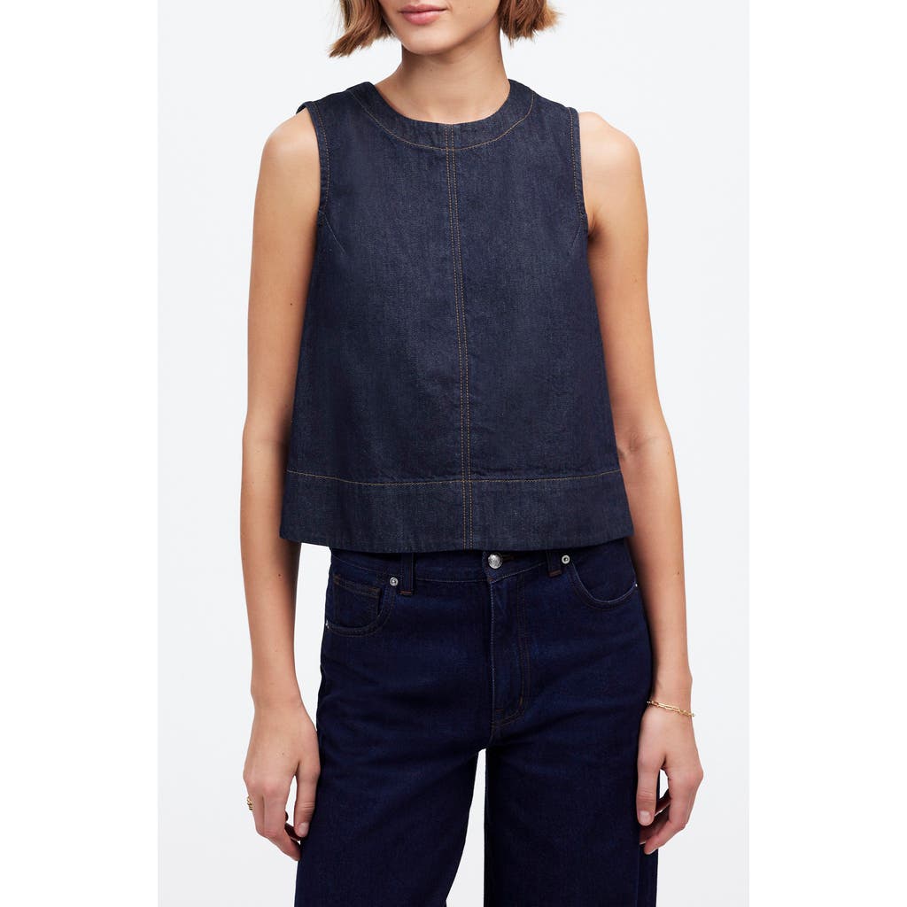 Madewell Denim Boxy Shell Top In Essex Wash Essex Wash In Essex Wash