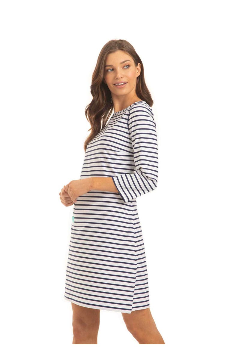 Cabana Life Cabana Shift Dress, Alternate, color, Navy Stripe