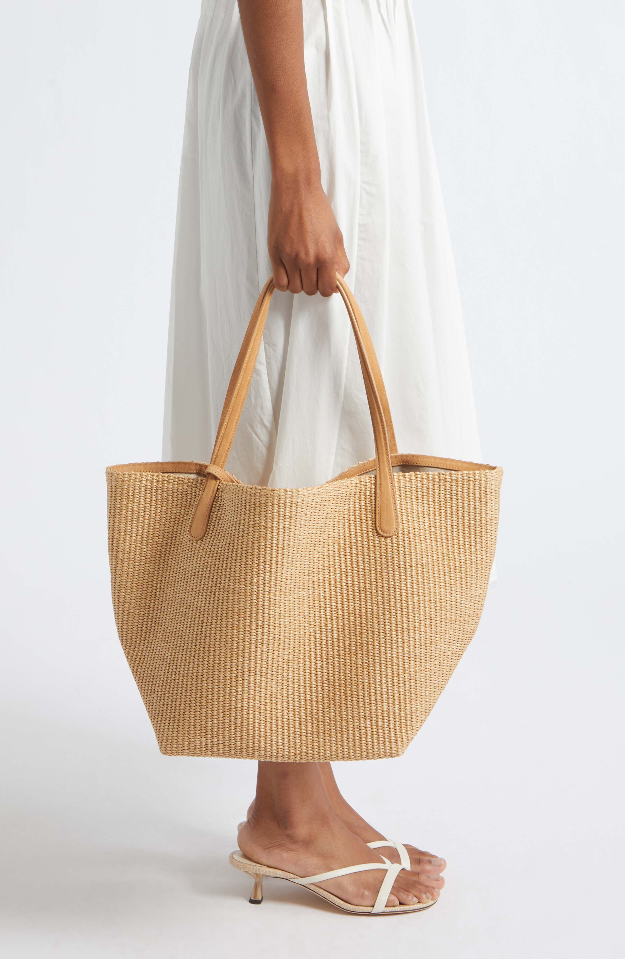Everyday Soft Raffia Tote, Alternate, color, NATURAL