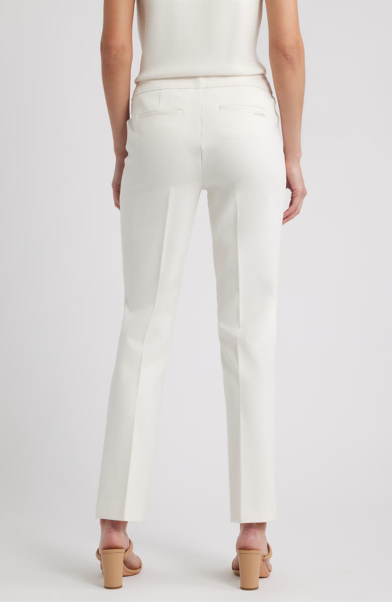 Anne Klein Flat Front Bootcut Pants, Alternate, color, White Dove
