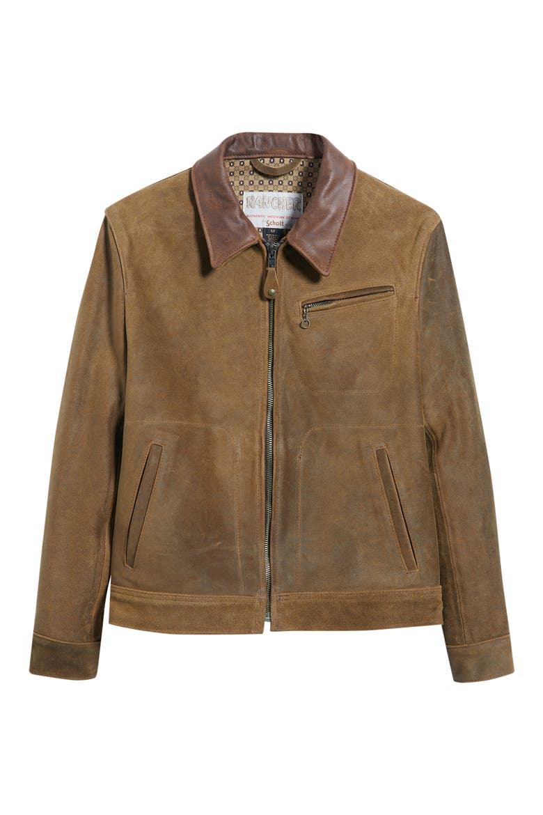 Leather Jacket, Main, color, CHESTNUT