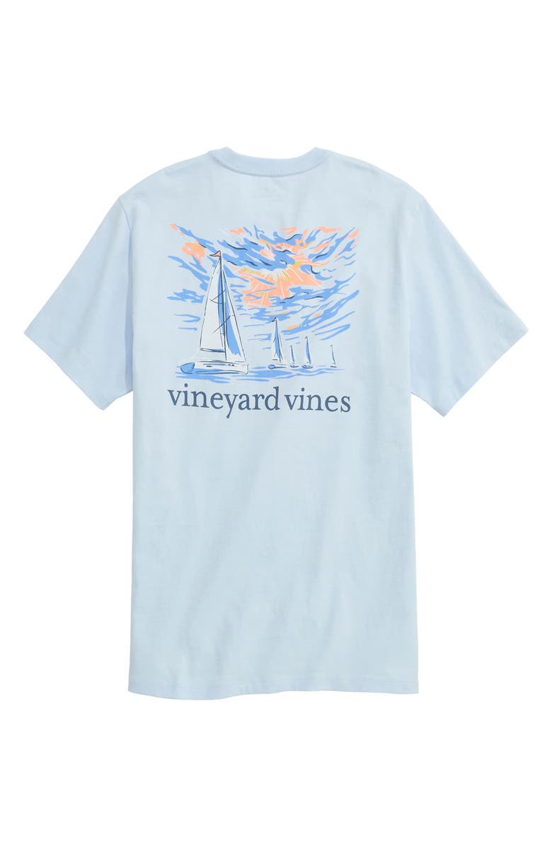 vineyard vines Sunset Regatta Scene Graphic T-Shirt, Alternate, color, Rocks Blue