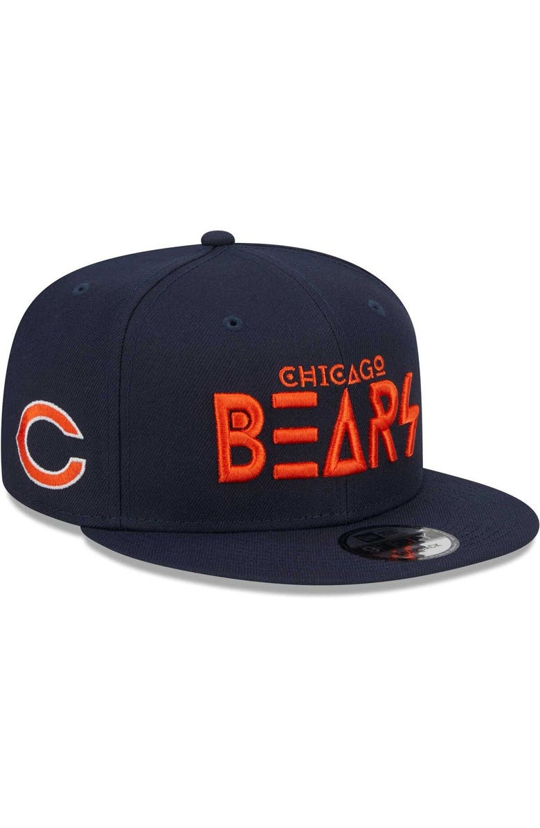 New Era Men's New Era Navy Chicago Bears Word 9FIFTY Snapback Hat, Main, color,