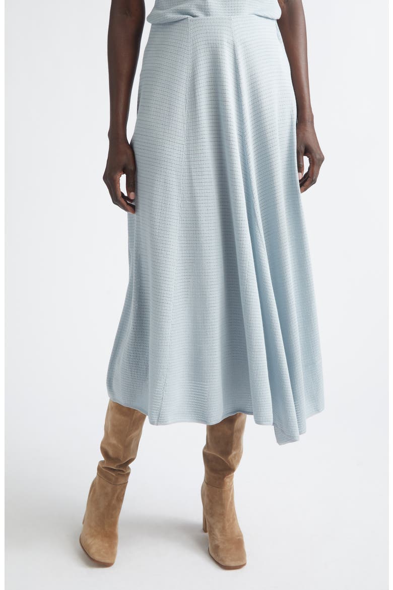 Textured Knit Asymmetric Midi Skirt, Main, color, VENETIAN SKY