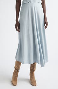 Lafayette 148 New York Textured Knit Asymmetric Midi Skirt