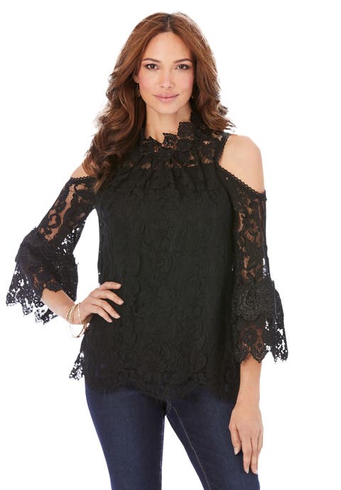 Lace Cold Shoulder Top