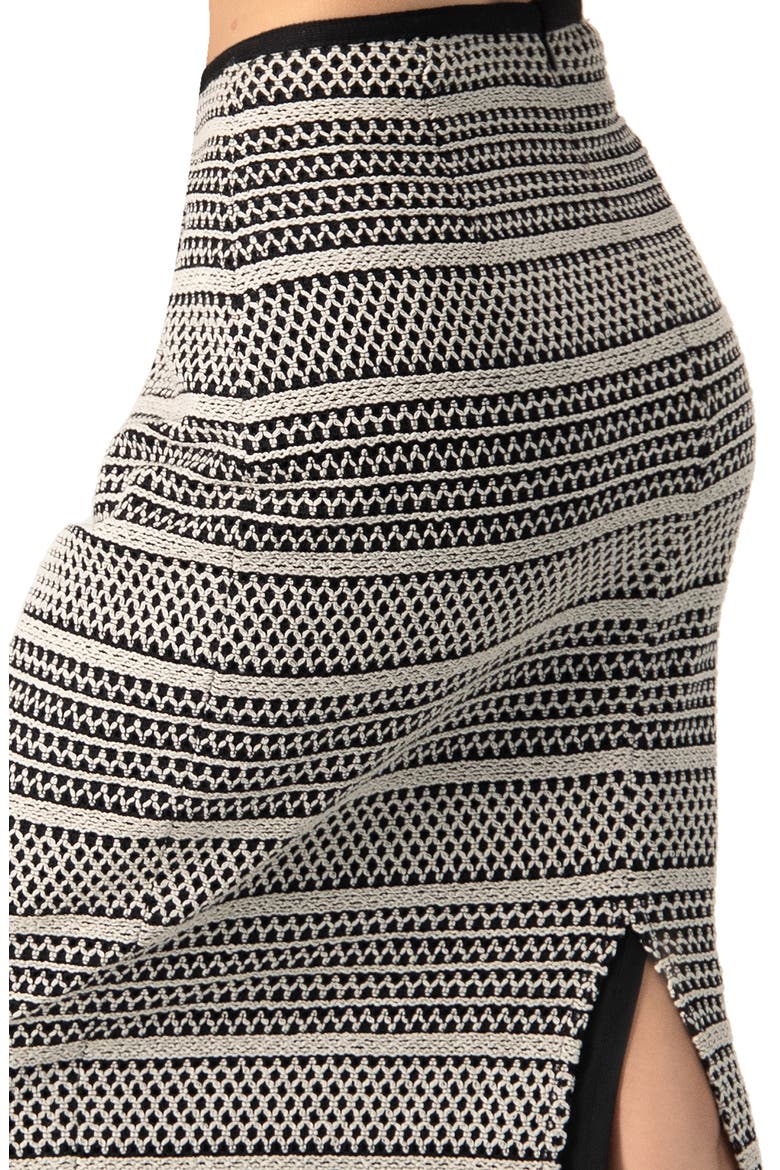 Knitted Midi Pencil Skirt, Alternate, color, Black