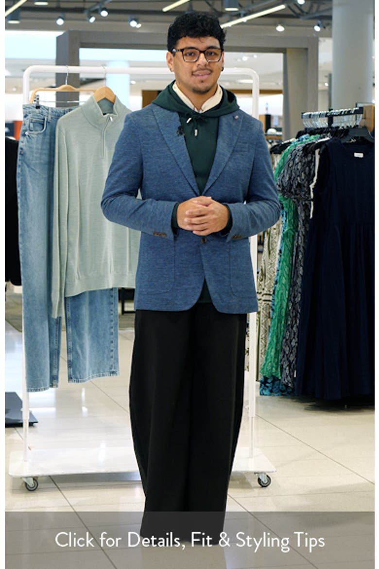 Hampton Navy Knit Cotton & Wool Mélange Sport Coat video