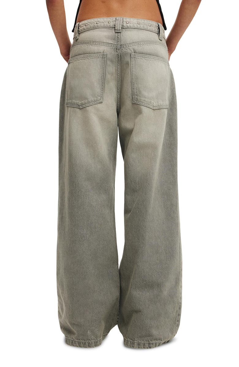 Cotton On Women's Low Super Baggy Jean, Alternate, color, Studded Shady Grey