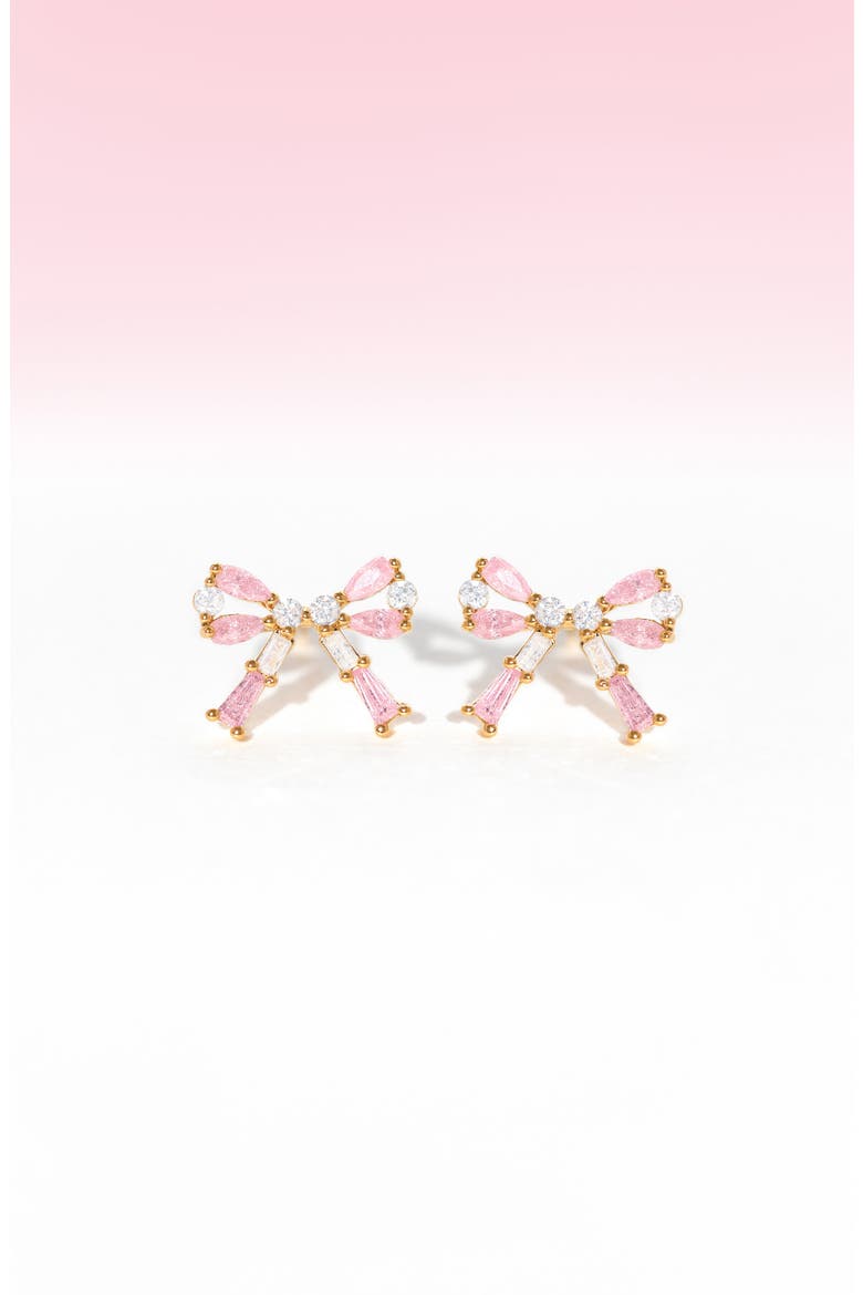 Chass Bow Stud Earrings, Alternate, color, GOLD