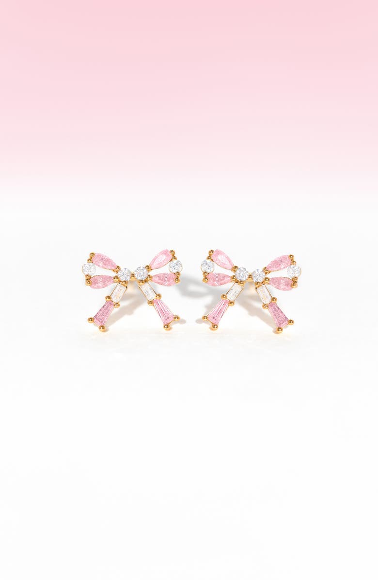 Girls Crew Chass Bow Stud Earrings, Alternate, color, Gold