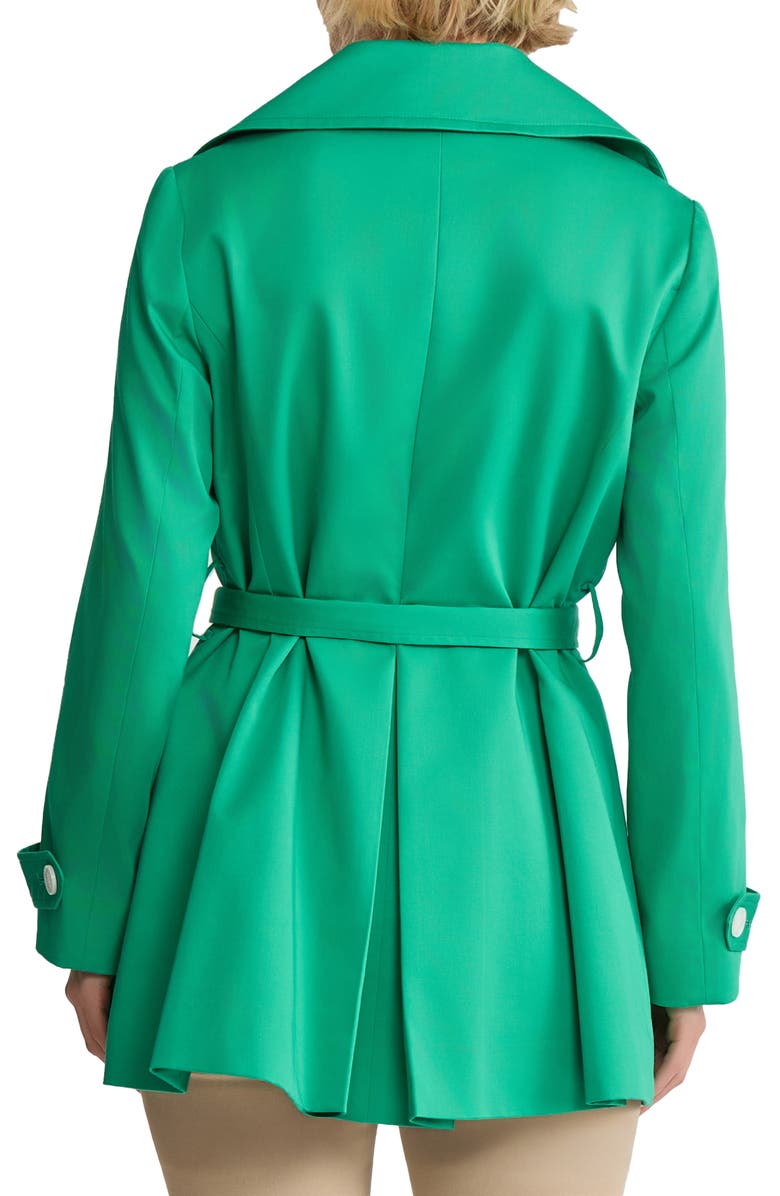 Jones New York Double Breasted Trench Coat, Alternate, color, Kelly