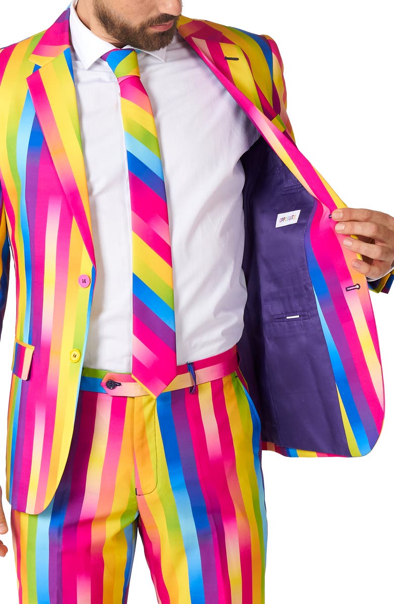 OppoSuits Rainbow Glaze 3-Piece Tuxedo Set, Alternate, color, Multi