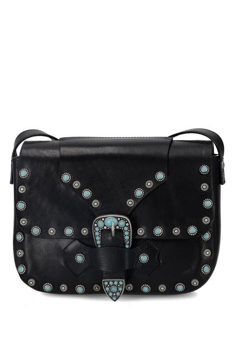 Turquoise Whisky Leather Bag