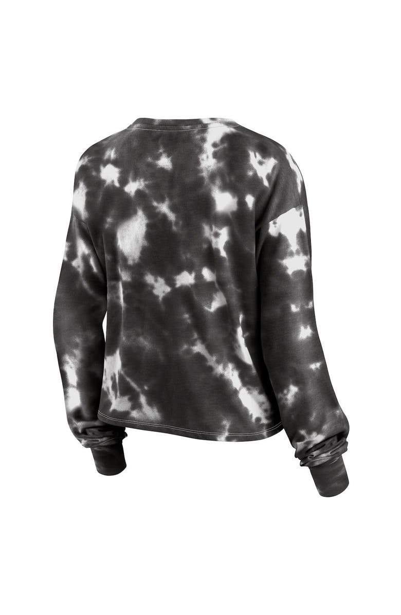 FANATICS Women's Fanatics Branded White/Black New Orleans Saints Sport Resort Tie-Dye V-Neck Long Sleeve T-Shirt, Alternate, color, 