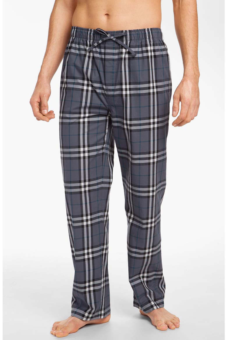 Check Cotton Pajama Pants, Main, color, GREY CHECK