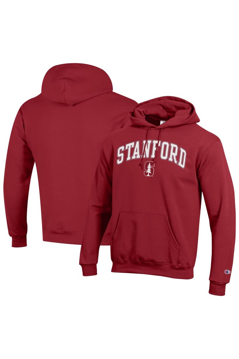 Men's Champion  Cardinal Stanford Cardinal Arch Over Logo Pullover Hoodie, Main, color, Cardinal