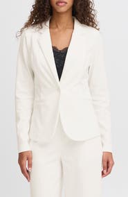 ICHI Regular Notch Lapel Ponte Blazer
