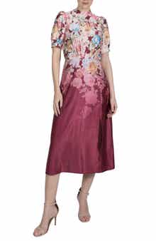 Julia Jordan Floral Print Midi Dress