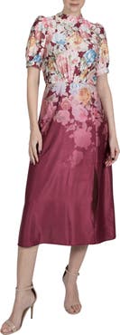 Julia Jordan Floral Print Midi Dress