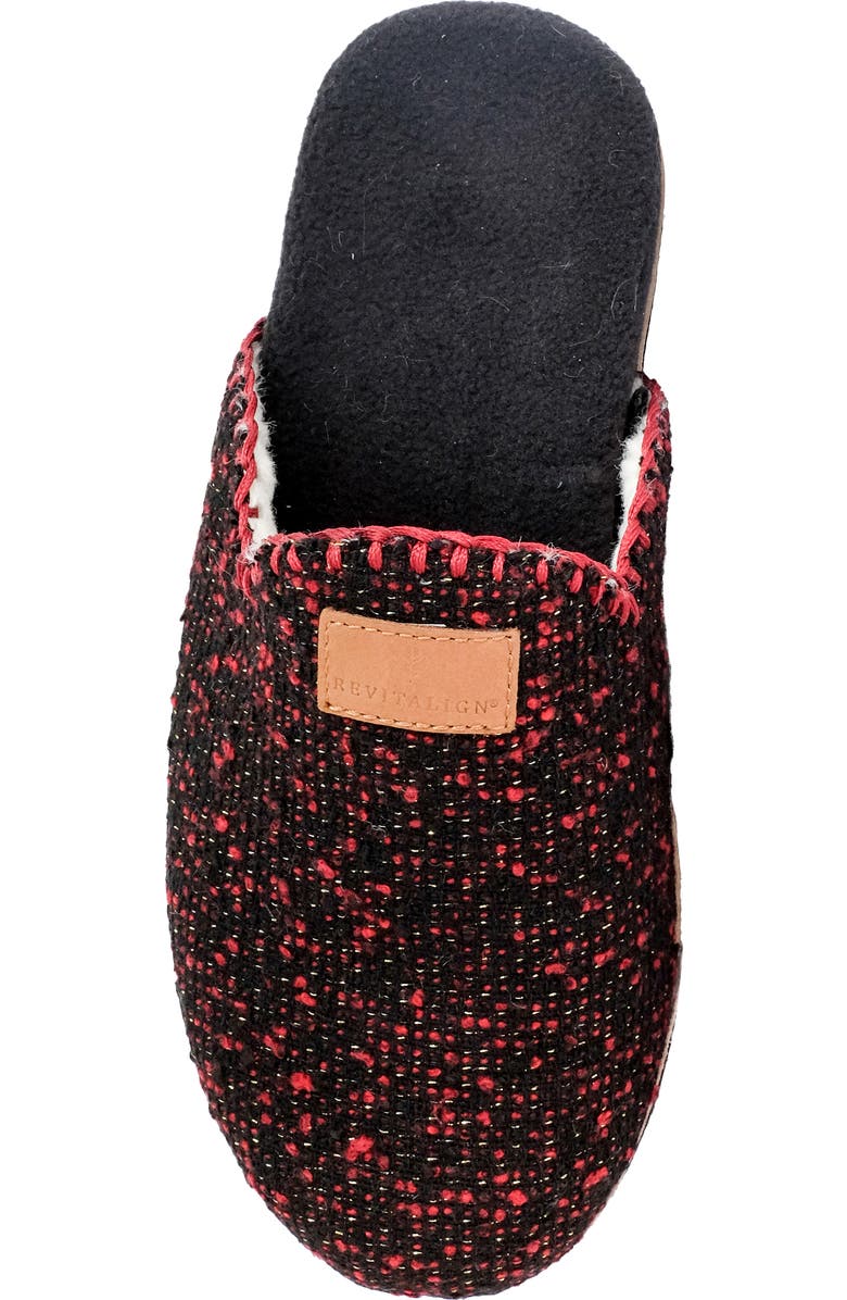 Revitalign Alder Faux Shearling Orthotic Slipper, Alternate, color, Red