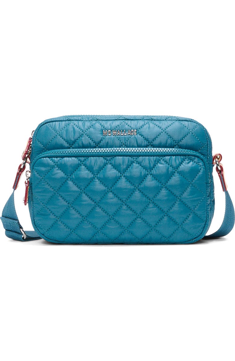 MZ Wallace Small Metro Quilted Nylon Camera Bag, Main, color, Pacific