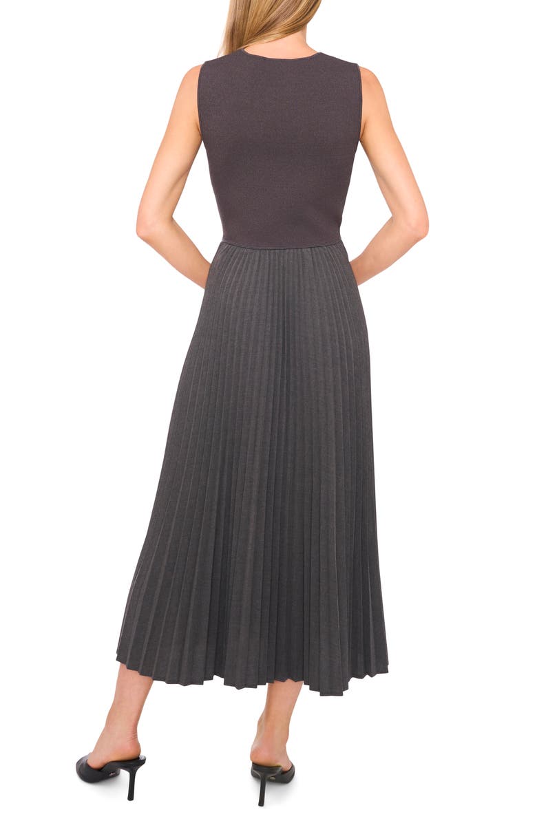Halogen<sup>®</sup> Mixed Media Sleeveless Maxi Dress, Alternate, color, Greystone Heather